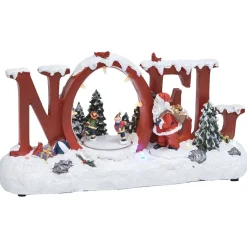 Gifi Village de Noël animé avec inscription lumineuse Noël^ Décoration Intérieure De Noël