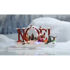 Gifi Village de Noël animé avec inscription lumineuse Noël^ Décoration Intérieure De Noël