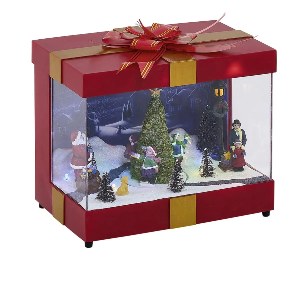 Gifi Village de Noël animé et lumineux en forme de cadeau^ Décoration Intérieure De Noël