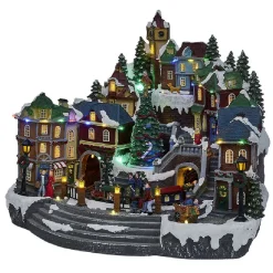 Gifi Village de Noël animé lumineux musical^ Décoration Intérieure De Noël