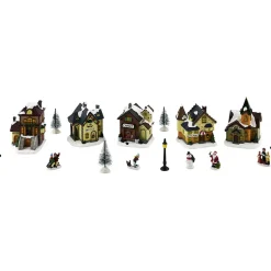 Gifi Village de Noël et personnages résine^ Décoration Intérieure De Noël