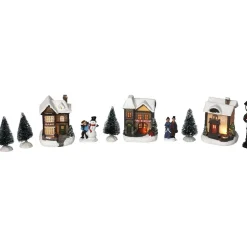 Gifi Village de Noël lumineux 10 pièces^ Décoration Intérieure De Noël