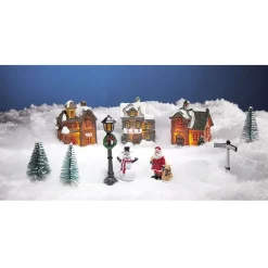 Gifi Village de Noël lumineux 10 pièces^ Décoration Intérieure De Noël