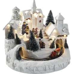 Gifi Village de Noël train lumineux et musical^ Décoration Intérieure De Noël