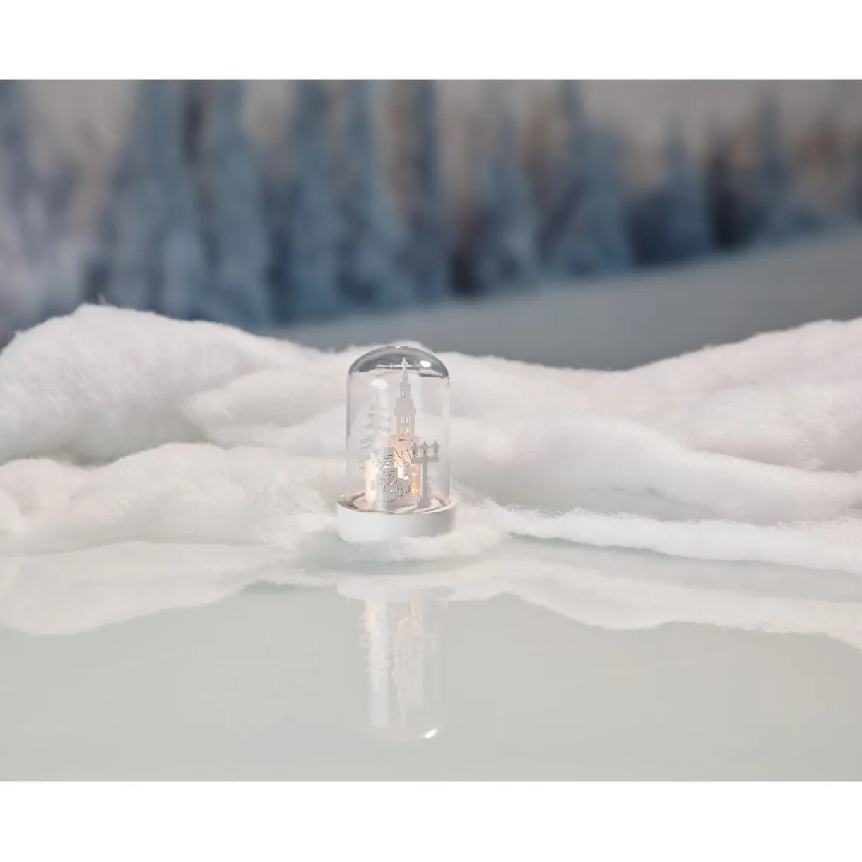 Gifi Village et clocher lumineux effet enneigé 1 LED^ Décoration Intérieure De Noël